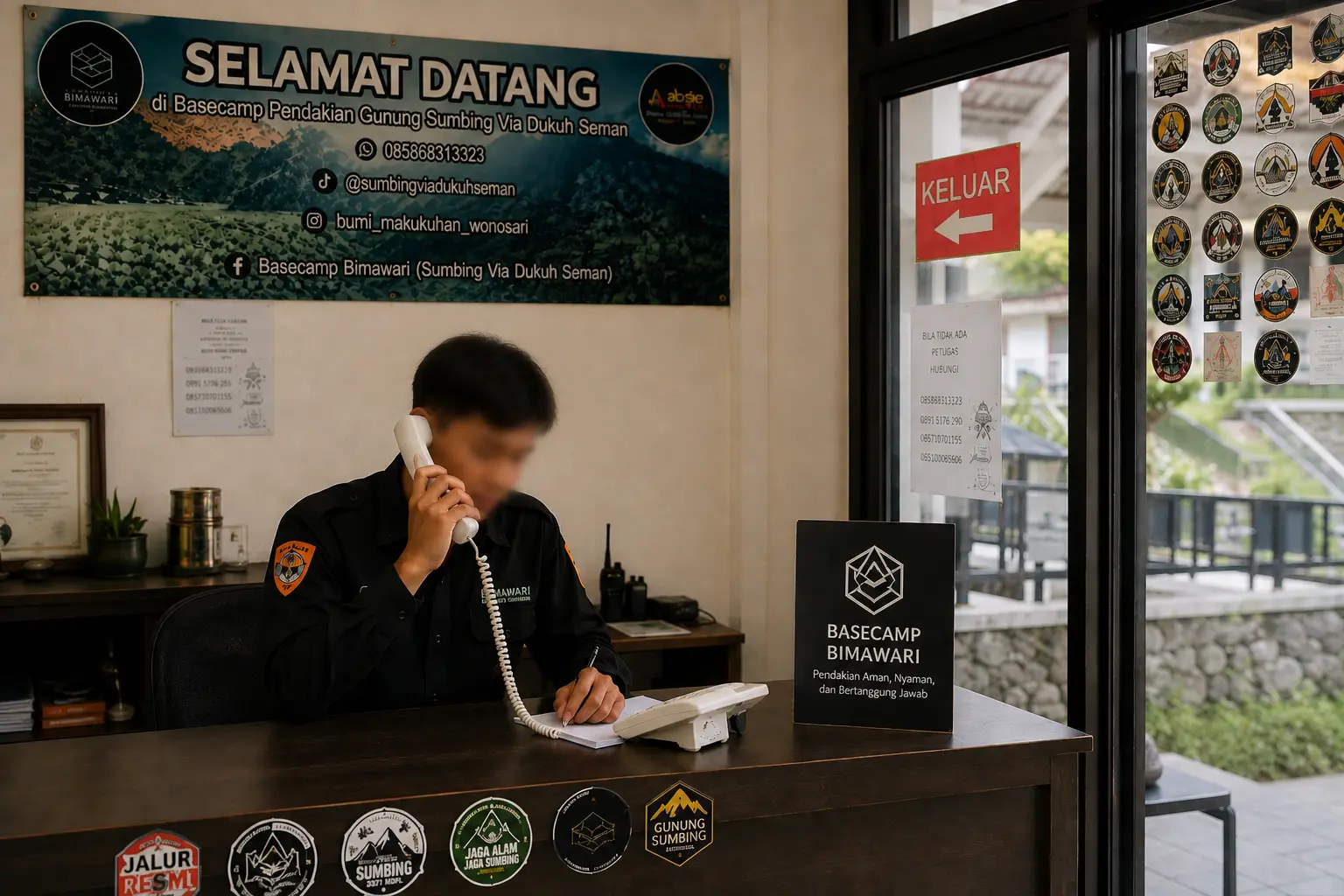 Loket informasi Basecamp Bimawari